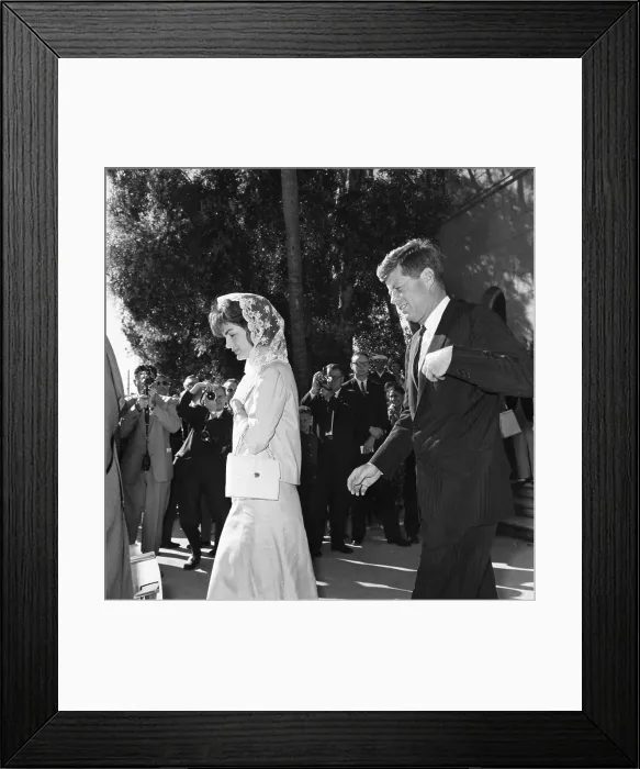 Framed Print : Jackie and John F. Kennedy Leaving Church Framed Print : Jackie and John F. Kennedy Leaving Church