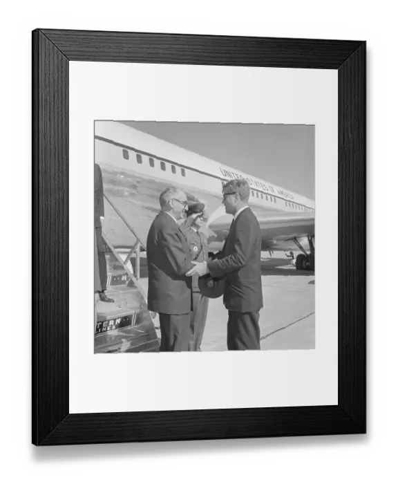 Framed Print : US President John F. Kennedy Greeting Argentine President Arturo Frondizi Framed Print : US President John F. Kennedy Greeting Argentine President Arturo Frondizi