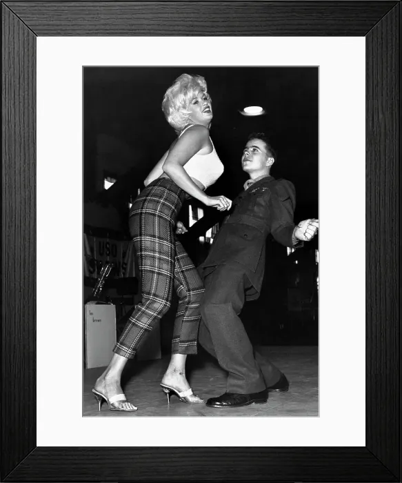 Framed Print : Jayne Mansfield Dancing with Marine Framed Print : Jayne Mansfield Dancing with Marine
