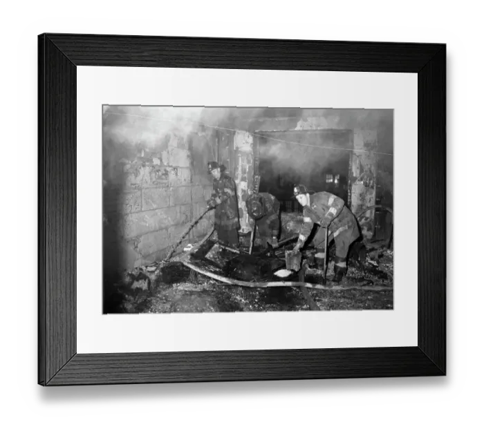 Framed Print : Fire at the Mayflower Hotel Framed Print : Fire at the Mayflower Hotel