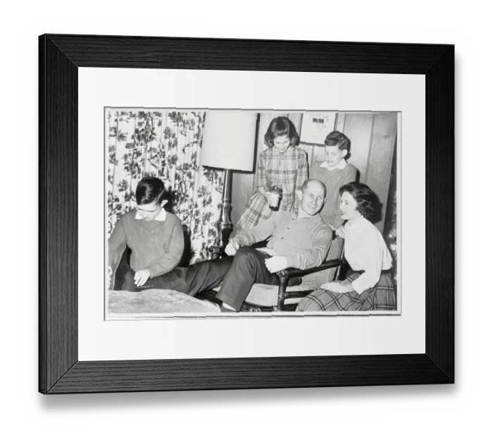 Framed Print : Y.A.Tittle and His Family Framed Print : Y.A.Tittle and His Family