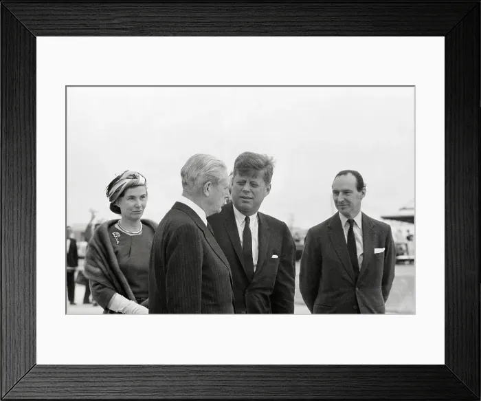Framed Print : John F. Kennedy and Harold Macmillan Having Conversation Framed Print : John F. Kennedy and Harold Macmillan Having Conversation