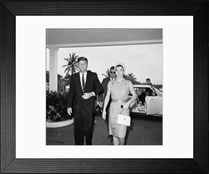 Framed Print : Pres. And Mrs. Kennedy Return To Hospital