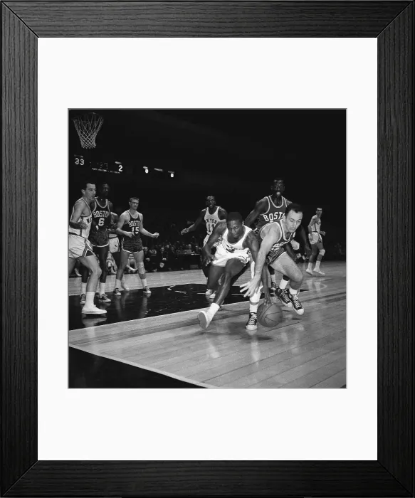 Framed Print : Players Battling for Ball in NBA Game Framed Print : Players Battling for Ball in NBA Game