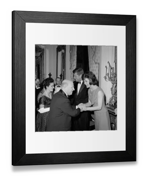 Framed Print : Jackie and John Kennedy Greet Pablo Casals Framed Print : Jackie and John Kennedy Greet Pablo Casals