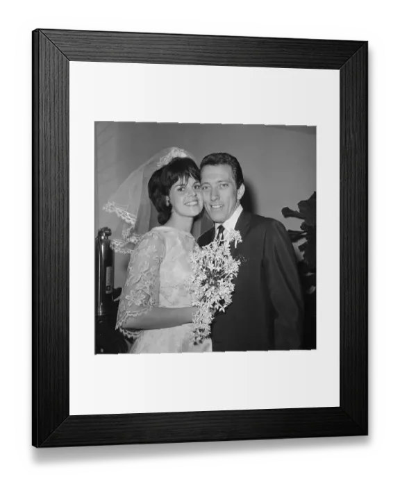 Framed Print : Andy Williams with his New Bride Framed Print : Andy Williams with his New Bride