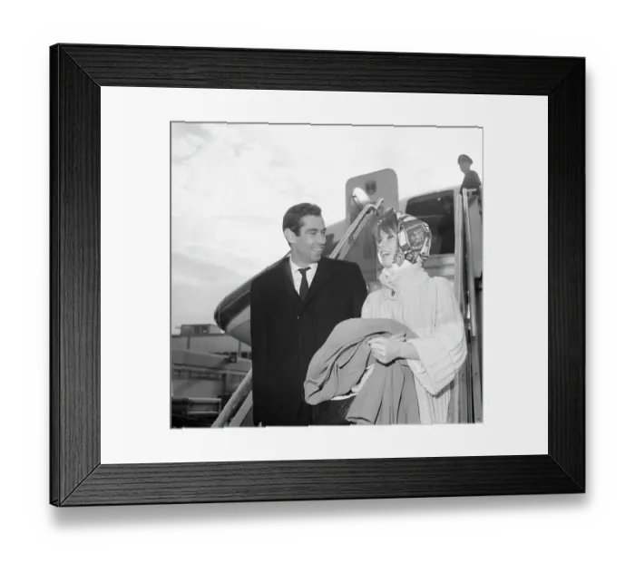 Framed Print : Catherine Deneuve with Roger Vadim Framed Print : Catherine Deneuve with Roger Vadim