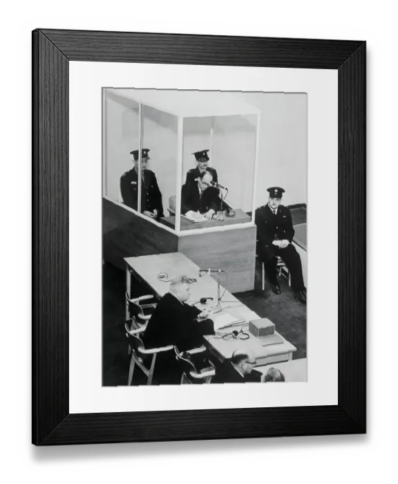 Framed Print : Major Adolf Eichmann During Israeli Trial Scene Framed Print : Major Adolf Eichmann During Israeli Trial Scene