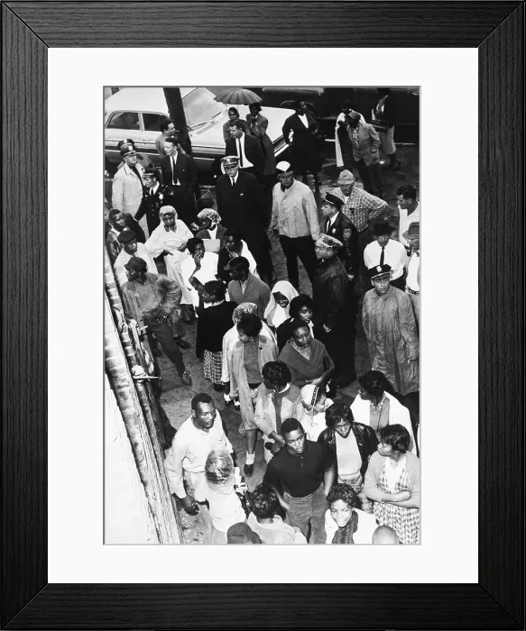 Framed Print : Police Leading Negroes Into Alleyway Framed Print : Police Leading Negroes Into Alleyway