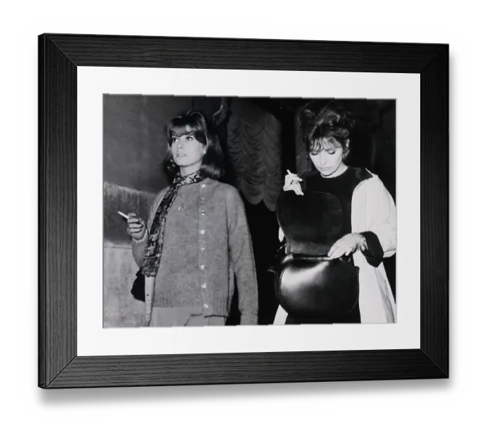 Framed Print : Catherine Deneuve with Annette Stroyberg Framed Print : Catherine Deneuve with Annette Stroyberg