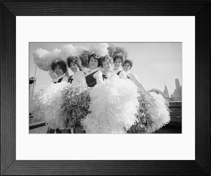 Framed Print : Cheerleaders Practicing Their Routine Framed Print : Cheerleaders Practicing Their Routine