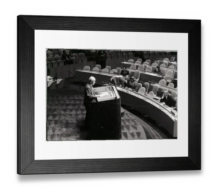 Framed Print : Katsuo Okazaki Addressing United Nations Framed Print : Katsuo Okazaki Addressing United Nations