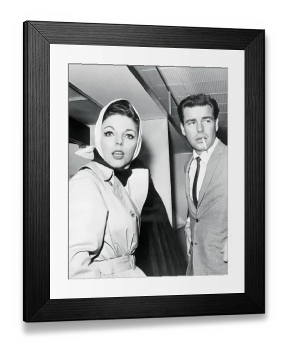 Framed Print : Joan Collins Wearing a Scarf Framed Print : Joan Collins Wearing a Scarf
