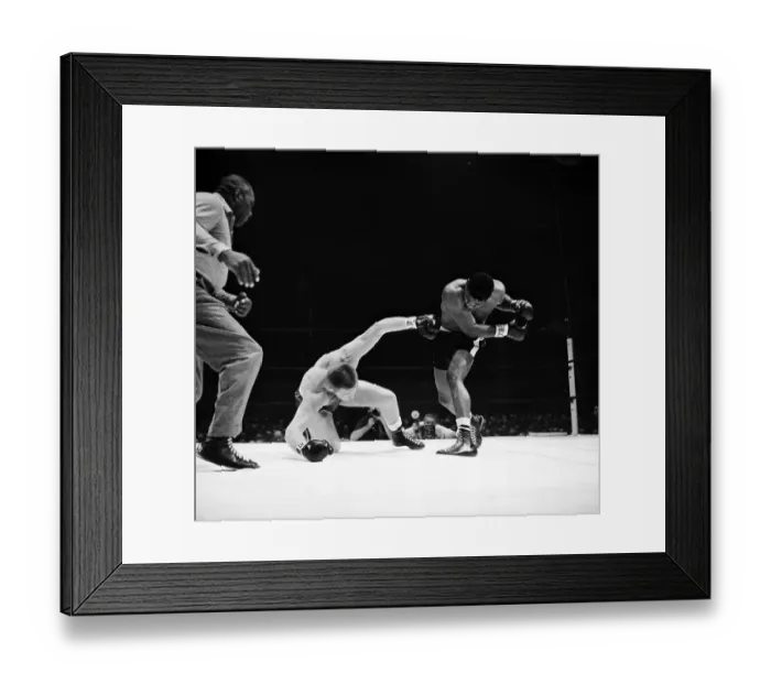 Framed Print : Floyd Patterson Punches Tom McNeeley in Ring Framed Print : Floyd Patterson Punches Tom McNeeley in Ring