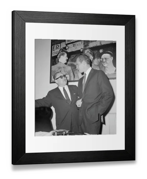 Framed Print : Actor Charlton Heston Conversing with Representative John H. Dent Framed Print : Actor Charlton Heston Conversing with Representative John H. Dent
