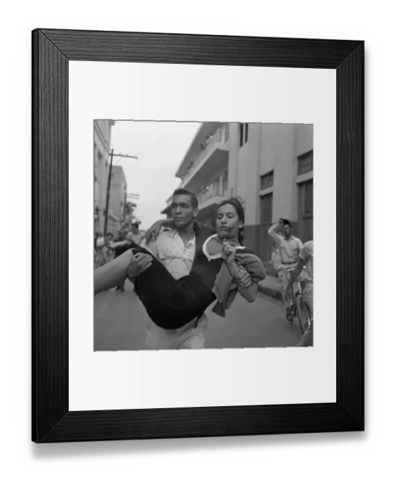 Framed Print : Demonstrator Injured Framed Print : Demonstrator Injured