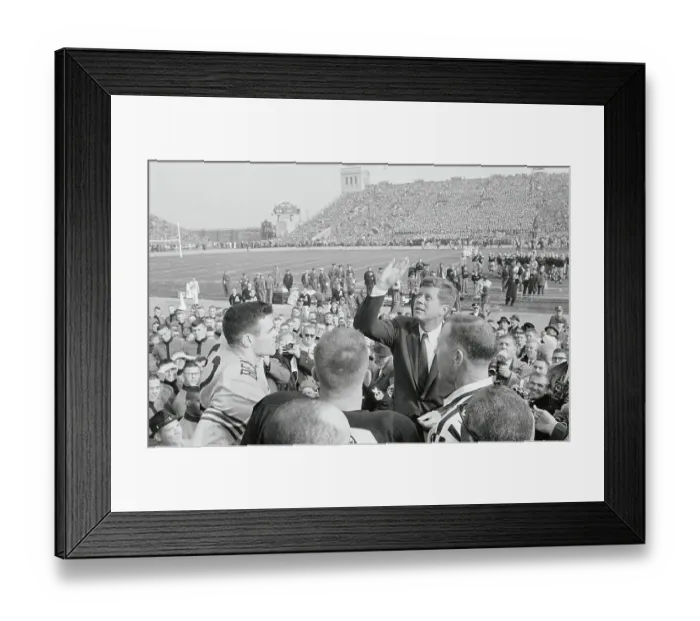 Framed Print : President Kennedy Does the Coin Coss Framed Print : President Kennedy Does the Coin Coss