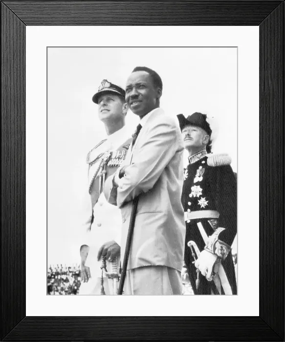 Framed Print : English Royalty Visiting Prime Minister Julius Nyerere