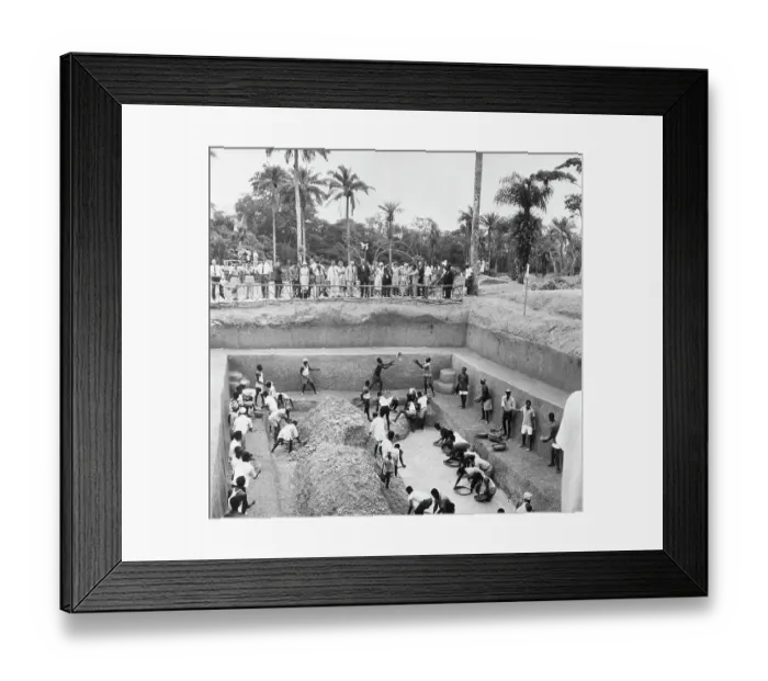 Framed Print : Group Watching Workers in Diamond Mine Framed Print : Group Watching Workers in Diamond Mine