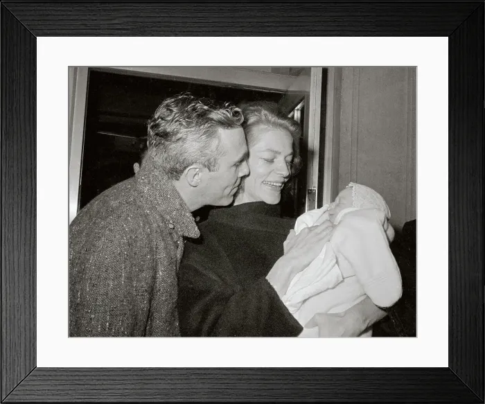 Framed Print : Lauren Bacall and Jason Robards Adoring Son Sam Framed Print : Lauren Bacall and Jason Robards Adoring Son Sam