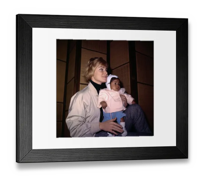Framed Print : Actress May Britt Holding Infant Daughter Traci Framed Print : Actress May Britt Holding Infant Daughter Traci