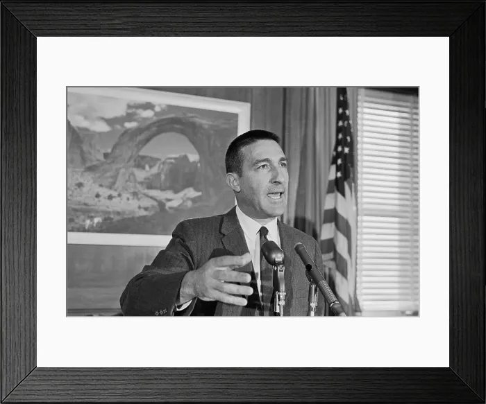 Framed Print : Portrait of Stewart Udall Framed Print : Portrait of Stewart Udall