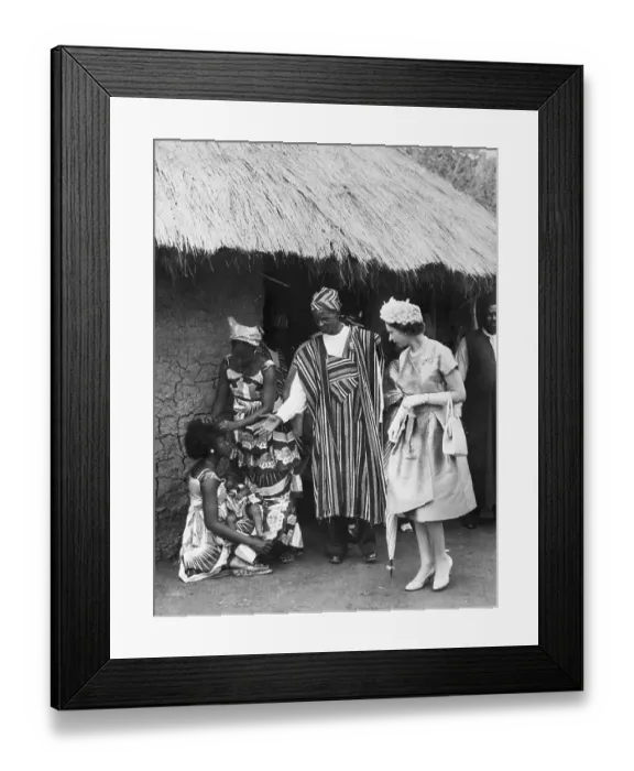 Framed Print : Queen Elizabeth in Sierra Leone