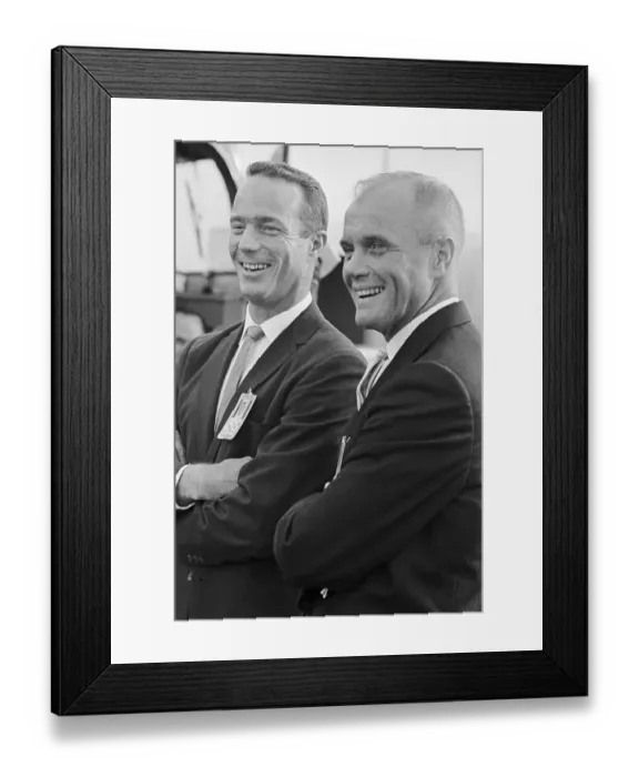 Framed Print : John Glenn Smiling with Malcolm S. Carpenter Framed Print : John Glenn Smiling with Malcolm S. Carpenter