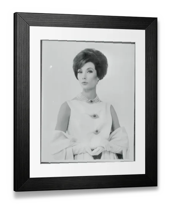Framed Print : Woman Modeling Pins