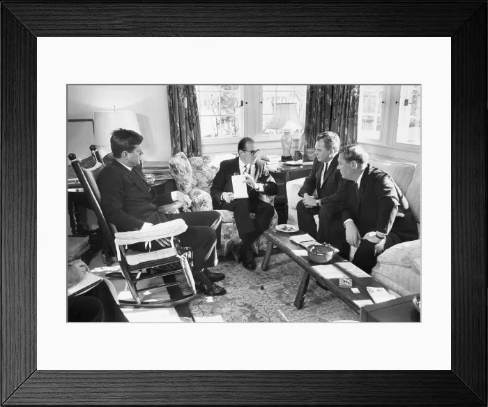 Framed Print : Jfk With Russian Press; Private Intervie Framed Print : Jfk With Russian Press; Private Intervie
