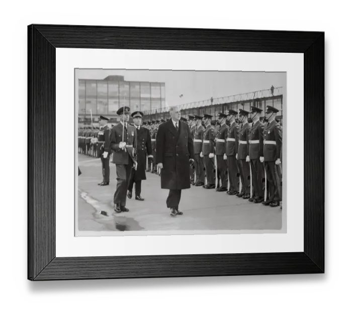 Framed Print : Charles de Gaulle Inspecting Honor Guard