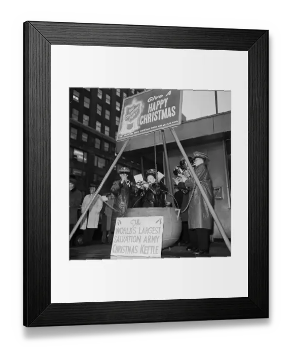 Framed Print : Salvation Army Band Playing on Street