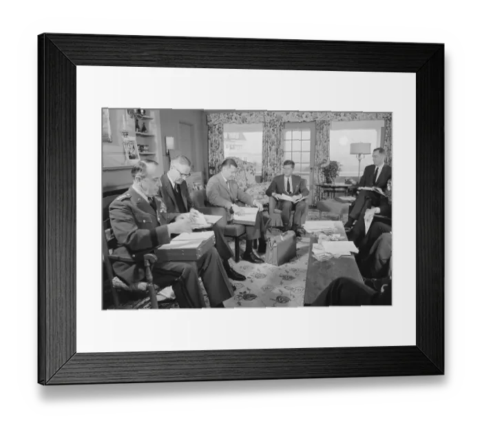 Framed Print : President Kennedy with Advisors Framed Print : President Kennedy with Advisors