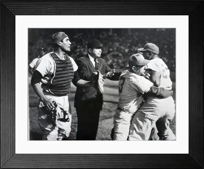 Framed Print : Manager Restraining Pancho Herrera Framed Print : Manager Restraining Pancho Herrera