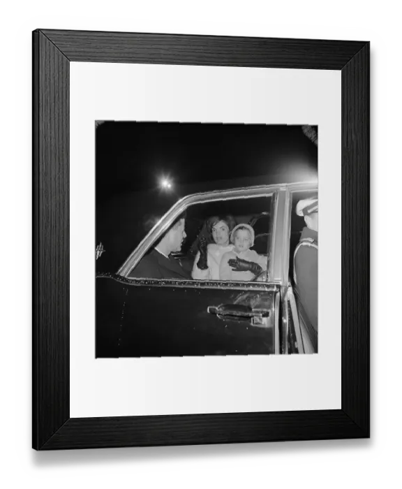 Framed Print : President Kennedy Arriving by Car Framed Print : President Kennedy Arriving by Car