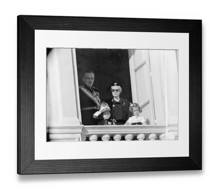 Framed Print : Princess Grace with Husband and Children Framed Print : Princess Grace with Husband and Children