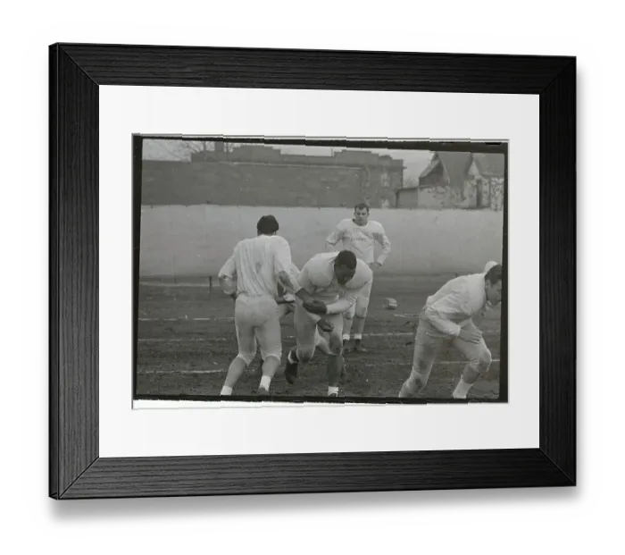 Framed Print : Jim Brown with Teammates at Practice Framed Print : Jim Brown with Teammates at Practice