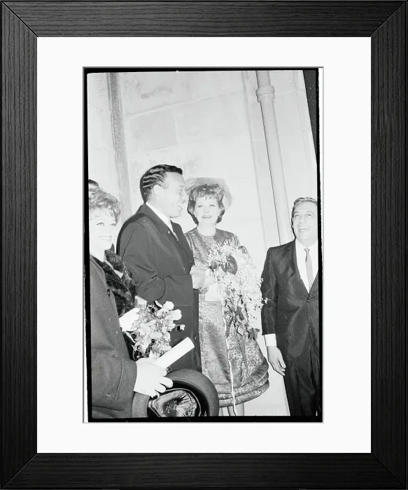 Framed Print : Lucille Ball and Gary Morton on Their Wedding Day Framed Print : Lucille Ball and Gary Morton on Their Wedding Day