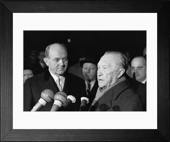 Framed Print : Konrad Adenauer Giving a Speech Framed Print : Konrad Adenauer Giving a Speech