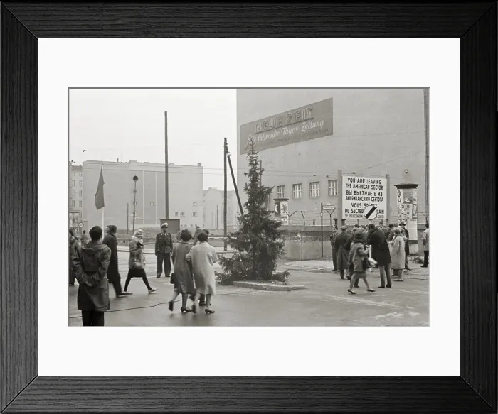 Framed Print : Christmas Tree at West Berlin Border Framed Print : Christmas Tree at West Berlin Border