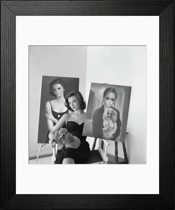 Framed Print : Natalie Wood with Portraits Framed Print : Natalie Wood with Portraits