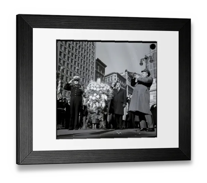 Framed Print : Man Playing Taps At Veterans Day Ceremon Framed Print : Man Playing Taps At Veterans Day Ceremon
