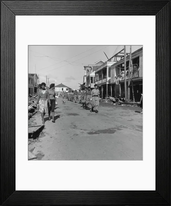 Framed Print : Marshal Law After Hurricane Hattie Framed Print : Marshal Law After Hurricane Hattie