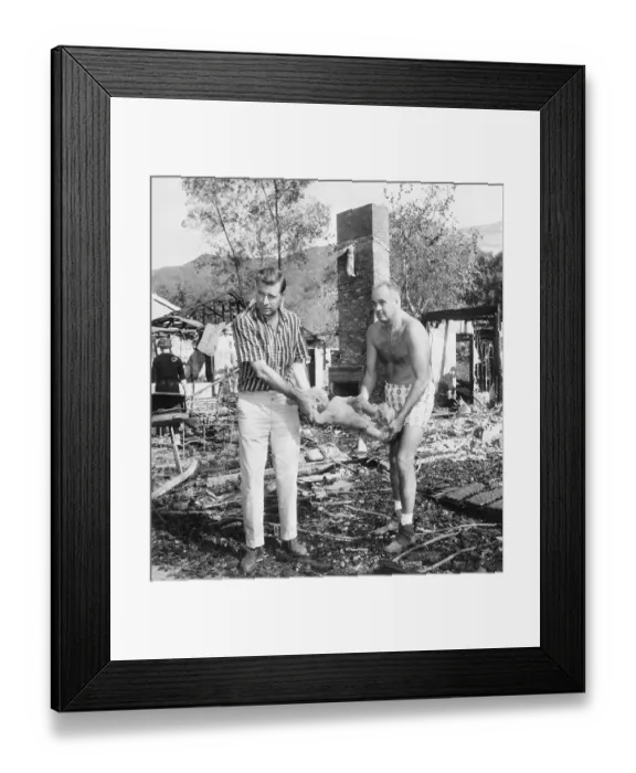 Framed Print : Remains of House Burned in Brushfire Framed Print : Remains of House Burned in Brushfire