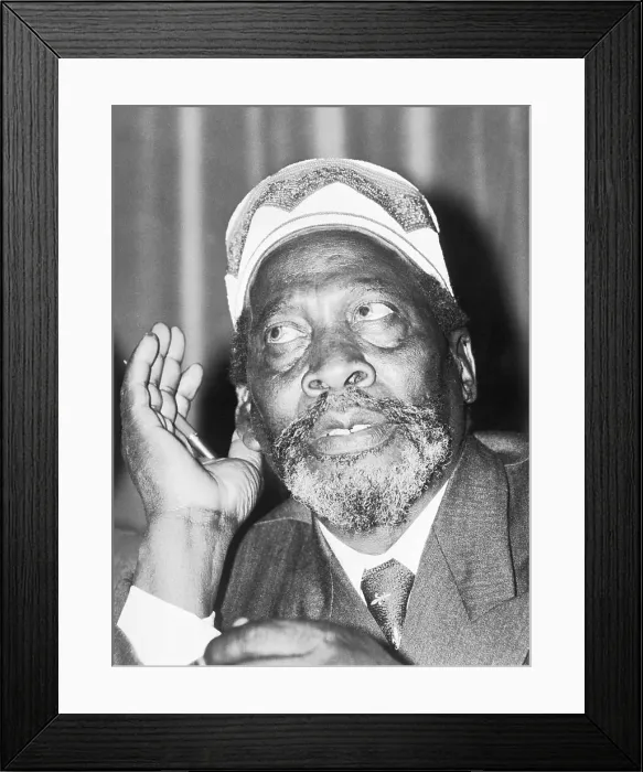 Framed Print : Closeup Of Jomo Kenyatta Hand To Ear Framed Print : Closeup Of Jomo Kenyatta Hand To Ear