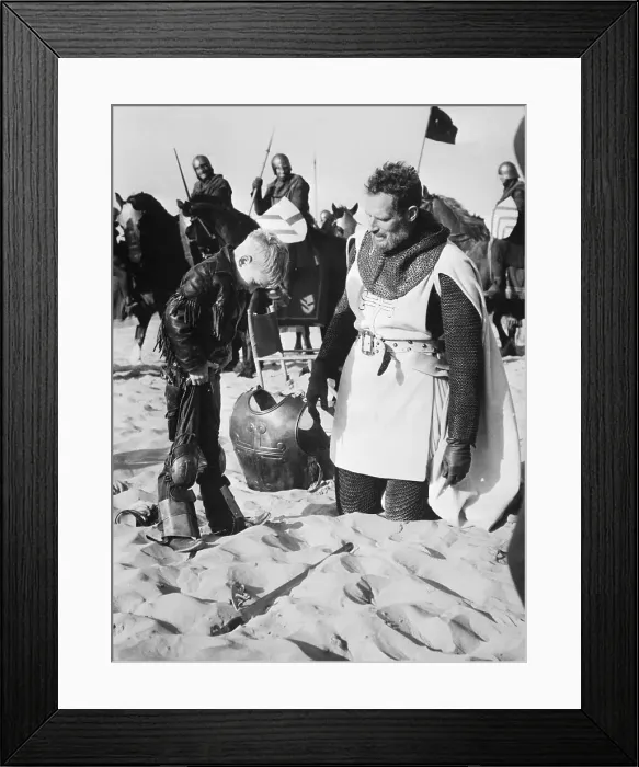 Framed Print : Charlton Heston's Son Trying on Armor Framed Print : Charlton Heston's Son Trying on Armor