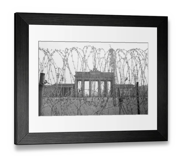 Framed Print : Barbed Wire and Brandenburg Gate Framed Print : Barbed Wire and Brandenburg Gate