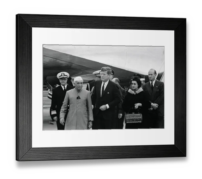 Framed Print : President Kennedy with Indian Prime Minister Framed Print : President Kennedy with Indian Prime Minister