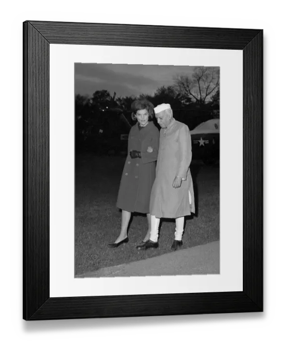 Framed Print : Jawaharlal Nehru With Jackie Kennedy Framed Print : Jawaharlal Nehru With Jackie Kennedy