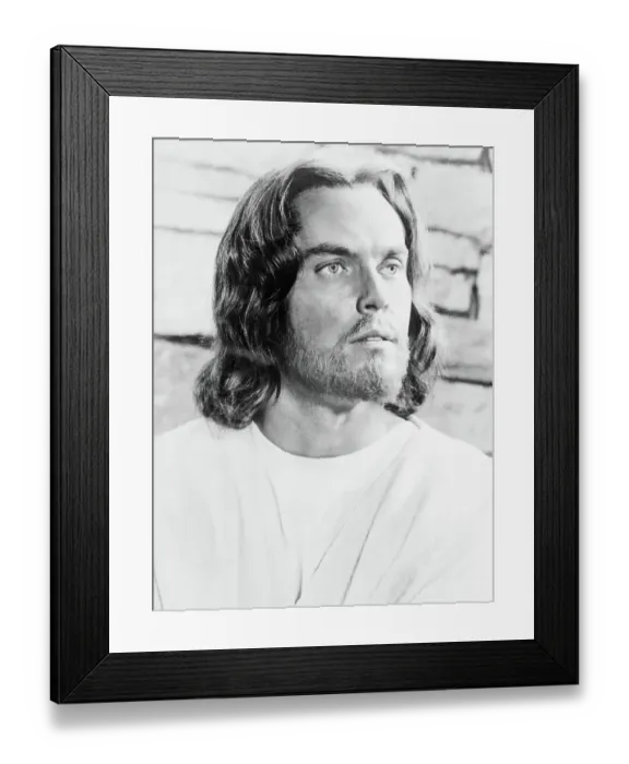 Framed Print : Actor Jeffrey Hunt as Jesus Christ in King of Kings Framed Print : Actor Jeffrey Hunt as Jesus Christ in King of Kings